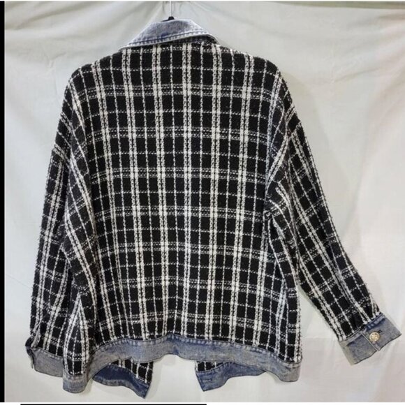 Oddi Tweed Denim Jacket sz 3XL - Picture 3 of 3